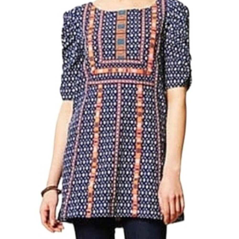 Akemi + Kin Anthropologie Seva Embroidered Tunic